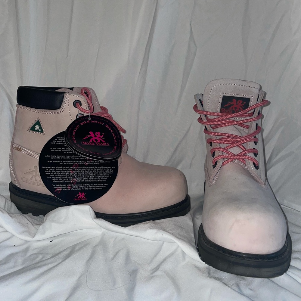 Moxie Trades Pink Women’s Work Boots